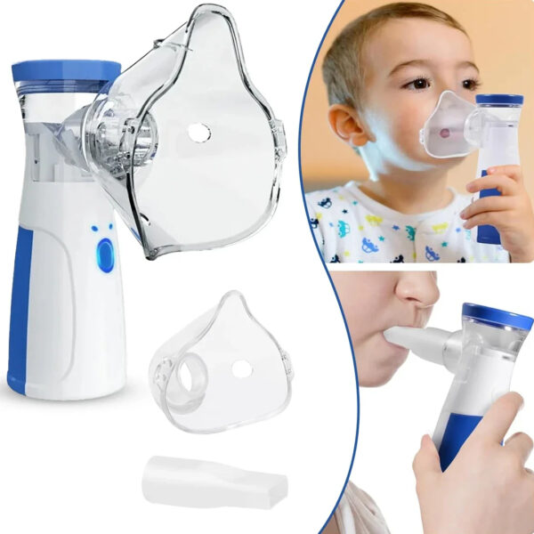 Portable Mesh Nebulizer – Quiet, USB & Battery, Mask Included